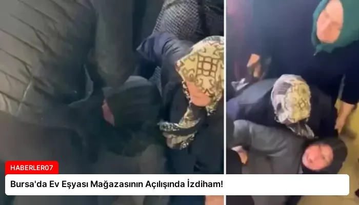 Bursa’da Ev Eşyası Mağazasının Açılışında İzdiham!