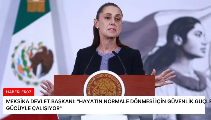 MEKSİKA DEVLET BAŞKANI: “HAYATIN NORMALE DÖNMESİ İÇİN GÜVENLİK GÜÇLERİ VAR GÜCÜYLE ÇALIŞIYOR”