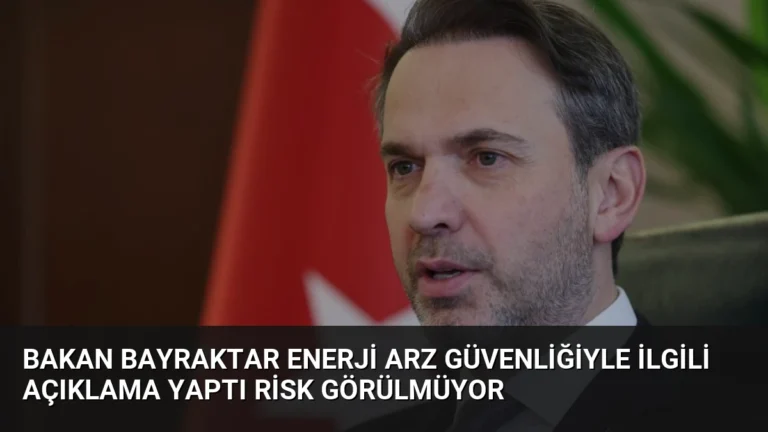 Bakan Bayraktar Enerji Arz Güvenliğiyle İlgili Açıklama Yaptı Risk Görülmüyor