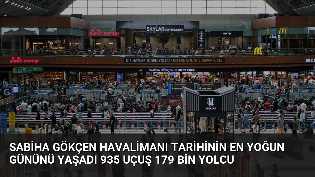 Sabiha Gökçen Havalimanı Tarihinin En Yoğun Gününü Yaşadı 935 Uçuş 179 Bin Yolcu