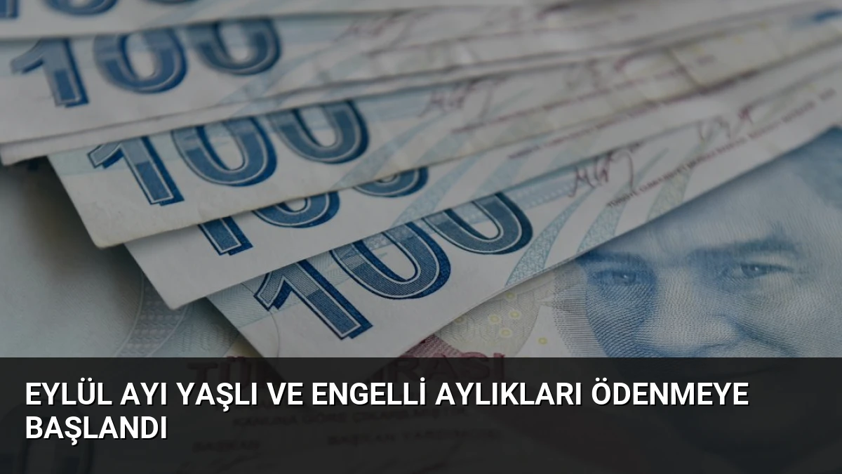 Eylül Ayı Yaşlı ve Engelli Aylıkları Ödenmeye Başlandı
