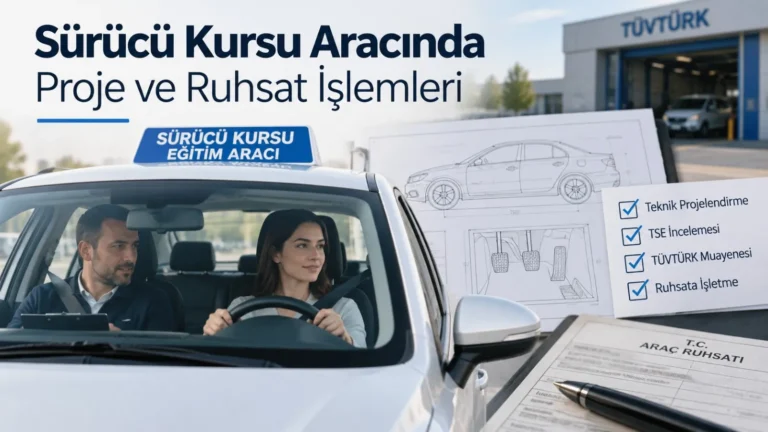 Sürücü Kursu Aracında Proje ve Ruhsat İşlemleri