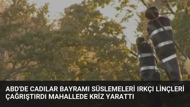 ABD’de Cadılar Bayramı Süslemeleri Irkçı Linçleri Çağrıştırdı Mahallede Kriz Yarattı