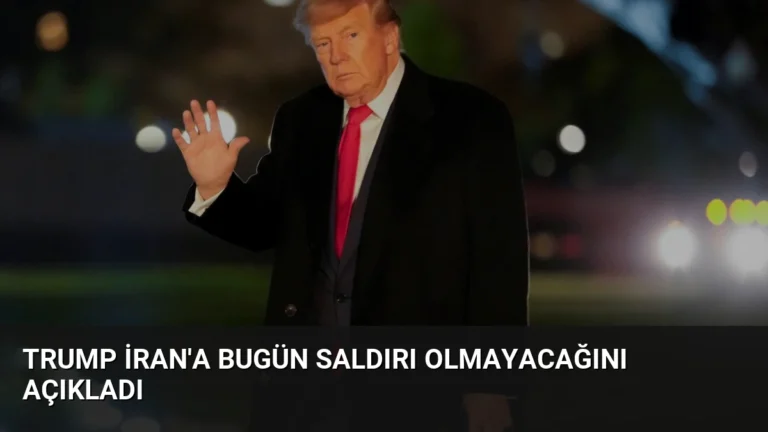 Trump İran’a Bugün Saldırı Olmayacağını Açıkladı